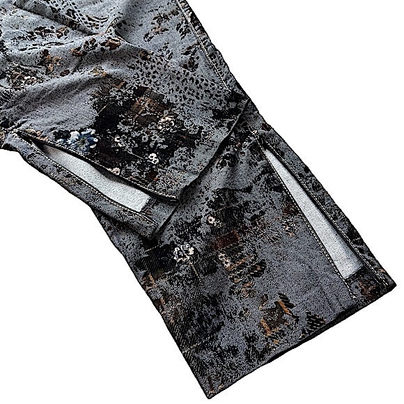 Fibers Barbara Lesser size 29 very unique gray black gold straight leg pants EUC - Picture 7 of 16